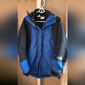 The North Face Blue and Black Jacket Gor Tex Large Women's Removable Shell